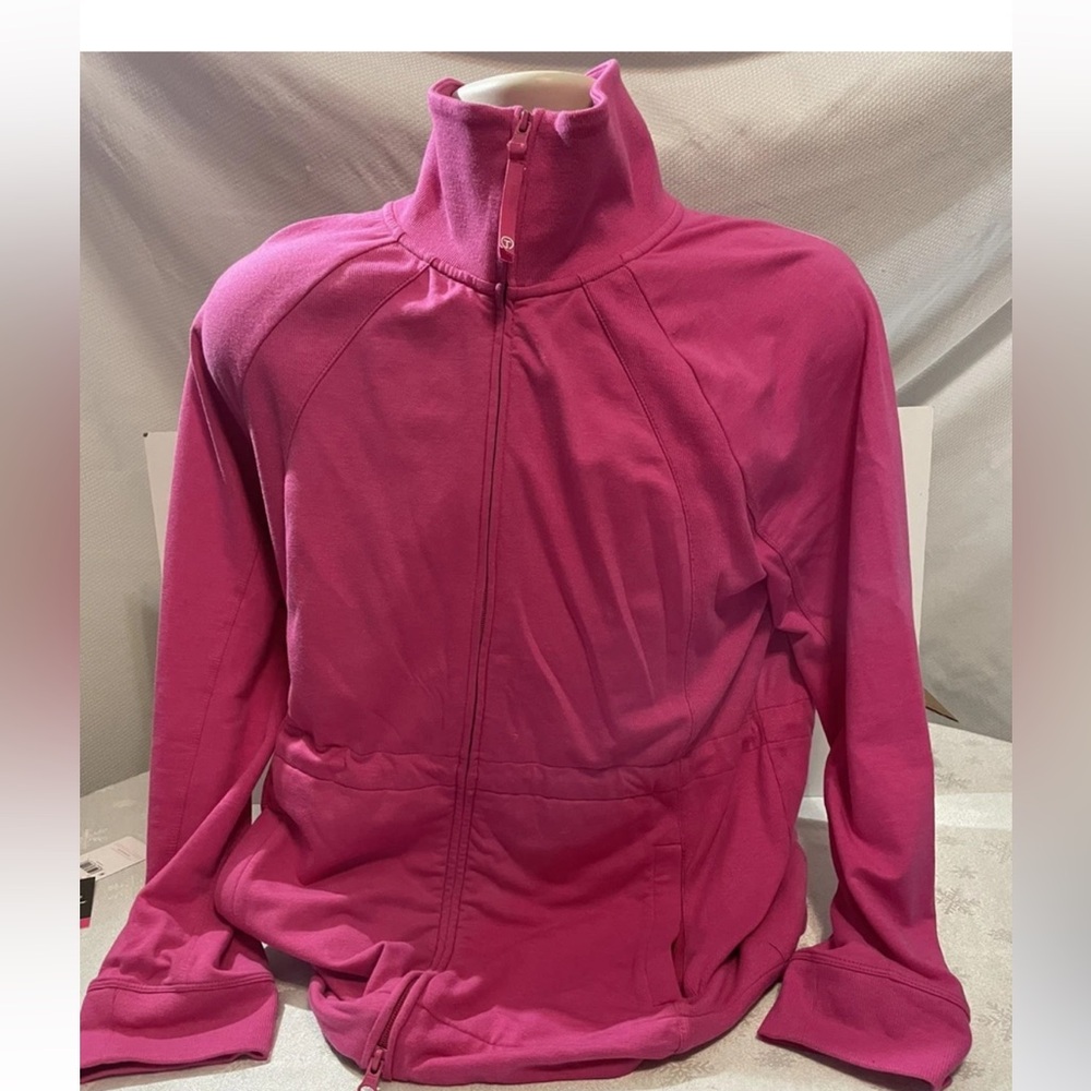 T By Talbots Pink Full Zip Collard Long Sleeve Jacket
